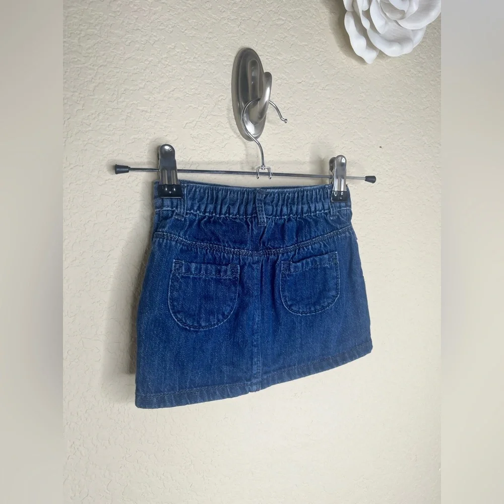 Gymboree 2014 Valentines Puppy Love Denim Hearts Skirt Size 18-24 months